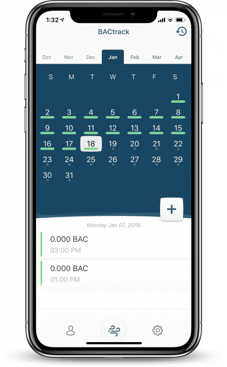 BACtrack View Calendar iPhone