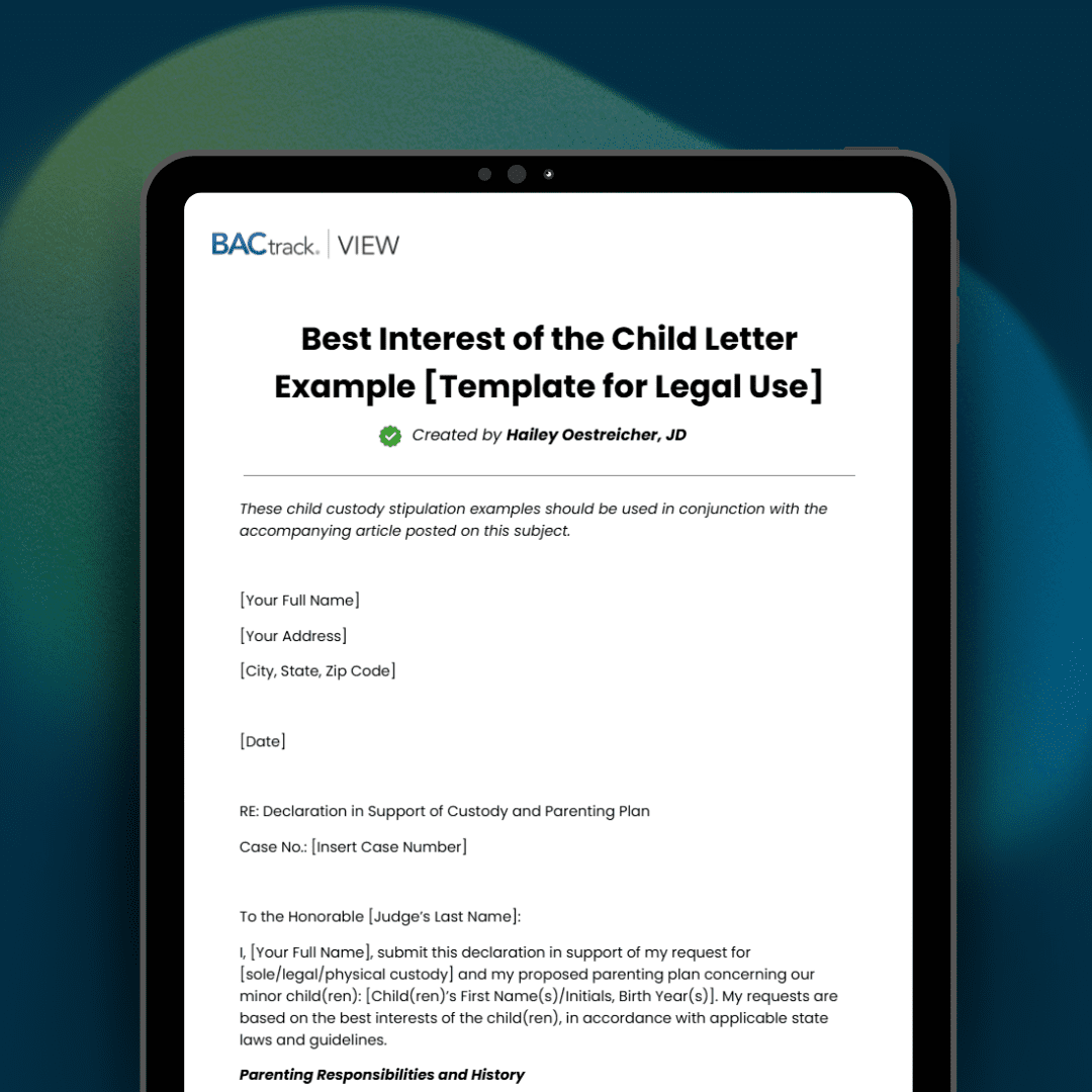 best interest of the child letter example featured image