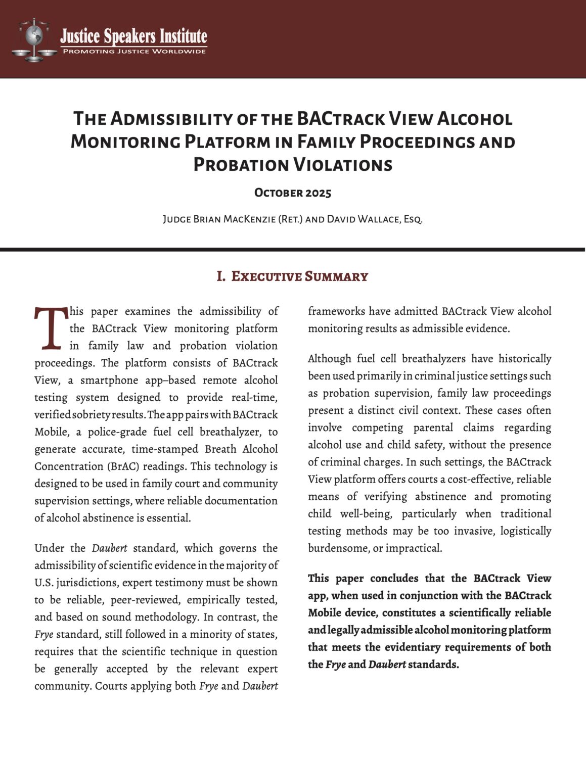 BACtrack View Court Approved Evidence Document